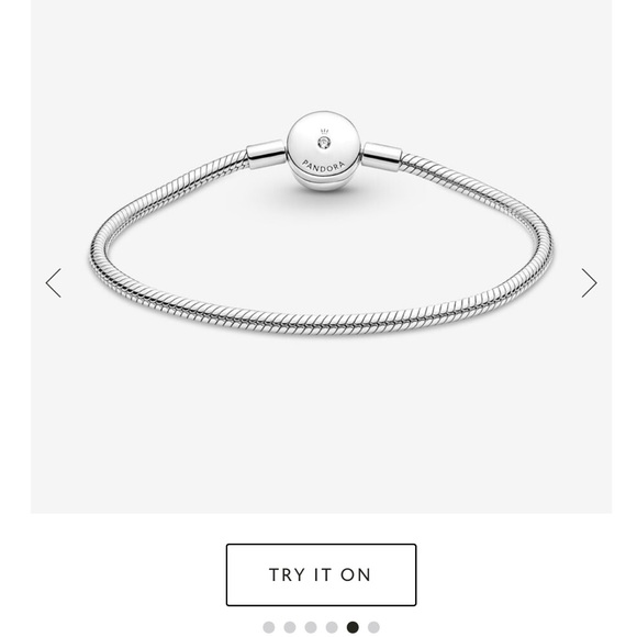 Pandora Moments Halo Snake Chain Bracelet 8.3 worn once - Picture 2 of 9